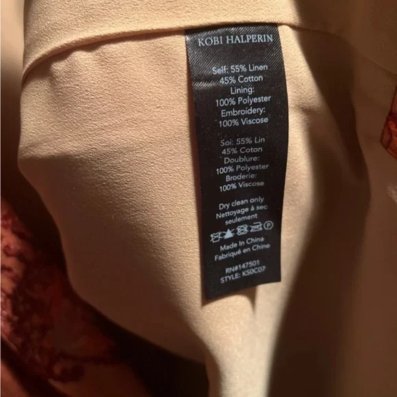 Kobi Halperin Paige Linen-Blend Topper XXL MSRP $798 New - Picture 6 of 10